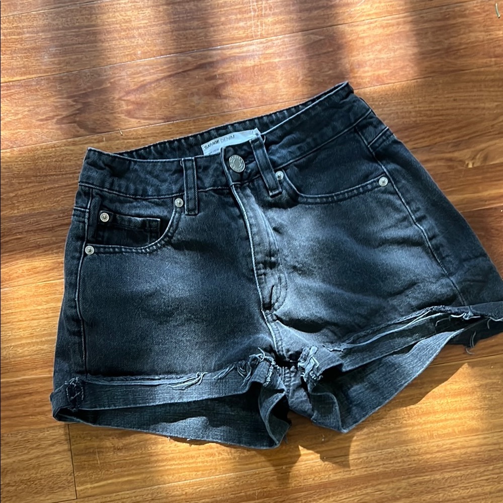 Women's Black Denim Shorts